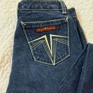 VINTAGE ‘80’s SERGIO VALENTE ICONIC “V” LOGO SZ6 28.5 29” HIGH WAIST JEANS DENIM